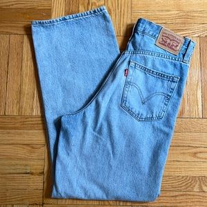 LEVI’S High Waisted Straight Leg Jeans Denim